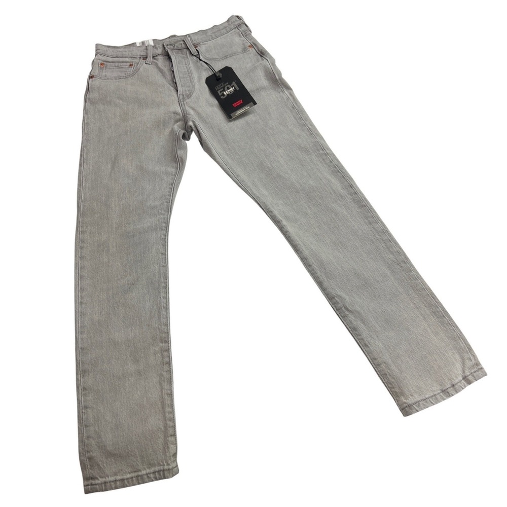 Levi's 501 Skinny Jeans Womens 25 Light Grey High Rise 29502-0181 Button Fly D07